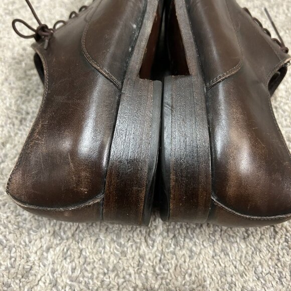 SALVATORE FERRAGAMO Dress Cap Toe Men's 8.5 D Brown Leather Oxford Made in ITALY - Picture 7 of 12